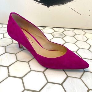Via Spiga Suede Kitten Pumps